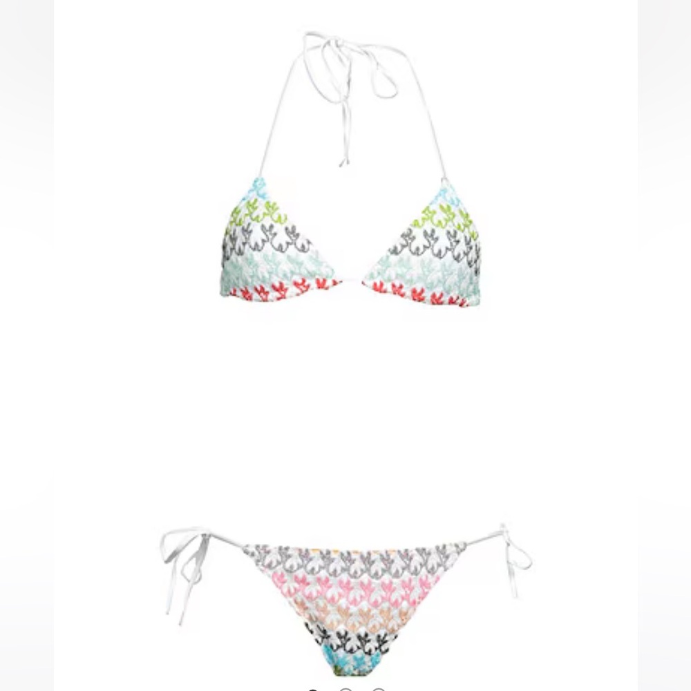 Missoni patterned side-tie bikini set